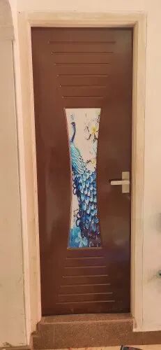 Hinged Rectangular Decorative FRP Door, for Home, Width : 3.5 Feet