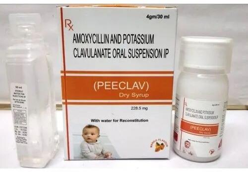 Peeclav Dry Syrup, Packaging Size : 4gm/30 ml