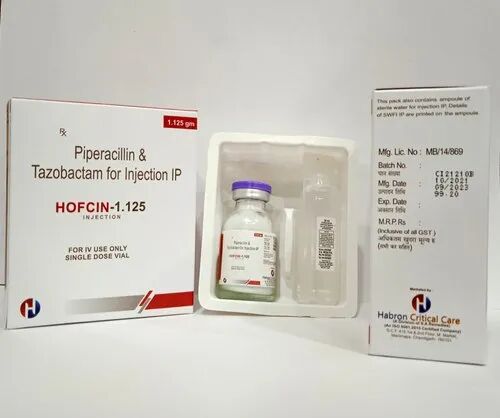 Piperacillin tazobactam injection, Packaging Type : Vial