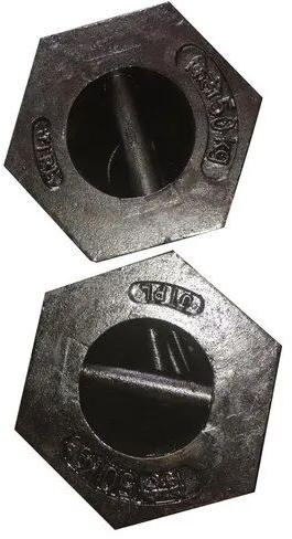 50 kg Hexagonal Cast Iron Weight, Color : Black