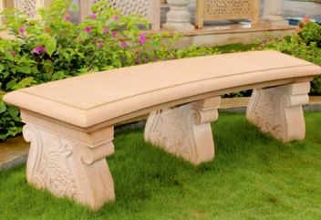 Carved Stone Garden Bench, Style : Modern