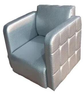Silver APL Synthetic Leather Salon Sofa Chair