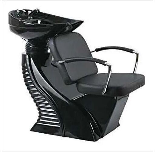 Genuine Leather Shampoo Chair Station, Color : Black
