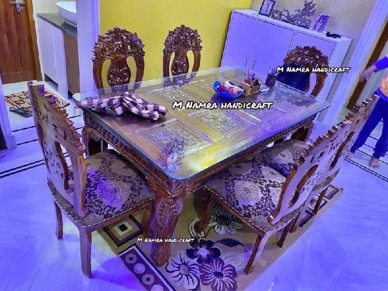 Rectangular Wooden Dining Table Set
