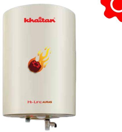 KHAITAN AURUS 6 LTRS. GLASS TANK STORAGE WATER HEATER