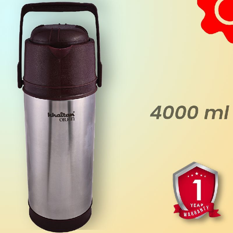 Khaitan Orfin Big Boss Thermosteel Flask Brown 4000ml at Rs