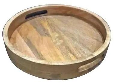 Round Wooden Tray, for Restaurants
