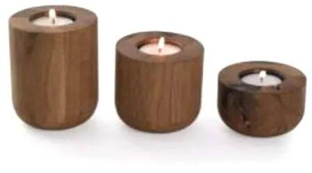Wooden candle stand, Size : 5 Inch, 4 inch, 3 inch