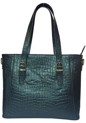 Ladies Leather Handbag, Color : Dark Green