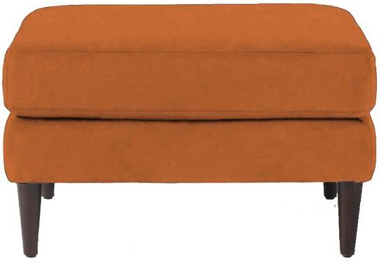 Double Cushion Rectangle Ottoman, Color : Orange