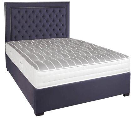 King Size Upholstered Bed, Color : Blue