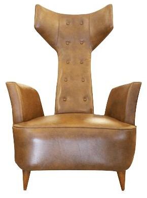 Leatherette High Back Wing Chair