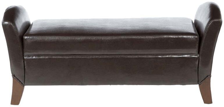 Leatherette Upholstery Sofa Bench, Color : Brown