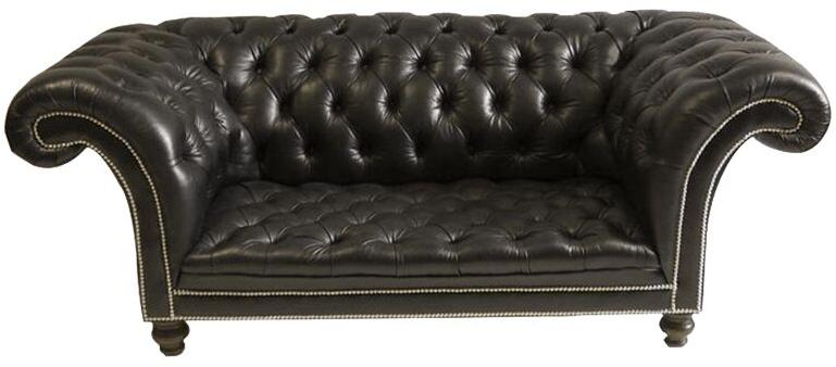 Tufted Chesterfield Sofa, Color : Brown