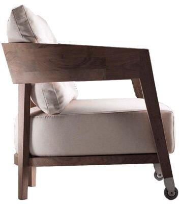Wooden Accent Chair, Color : White