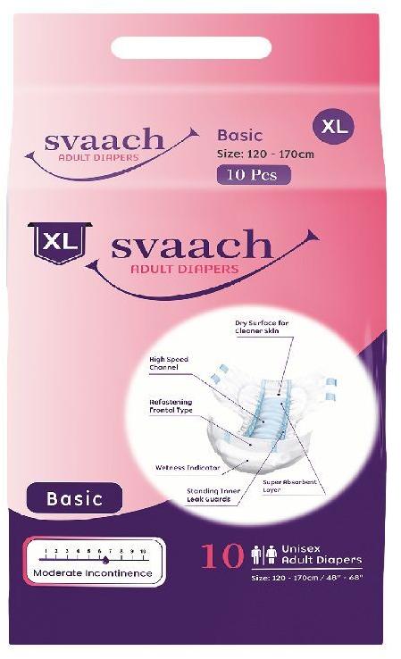 Svaach Basic Adult Diaper Sticker Type Extra Large 10 pcs