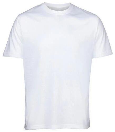 White Men Round Neck T Shirt, Size : Small - Xxl