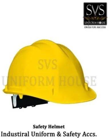 Pvc Yellow Industrial Safety Helmet, Size : Medium