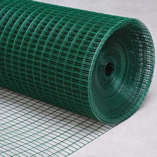 Green Plain Mild Steel PVC Coated Wire Mesh, Technics : Machine Made