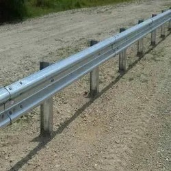 Silver Galvanised Crash Barrier, for Highway