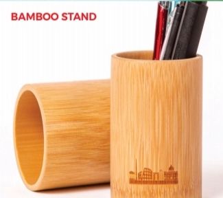 Brown Bamboo Pen Stand, Packaging Type : Plastic Packet