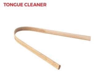 Polished Bamboo Tongue Cleaner, Color : Brown