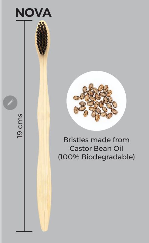 Brown Nova Bamboo Toothbrush