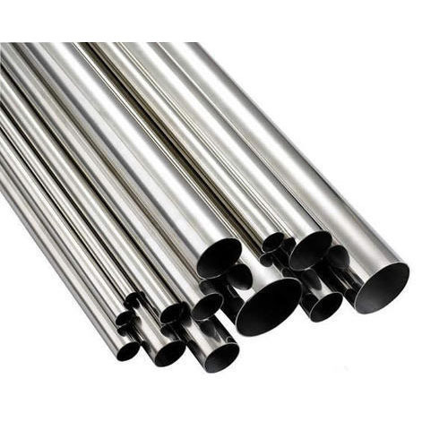 Polished Stainless Steel Round Tube, for Industrial, Color : Silver