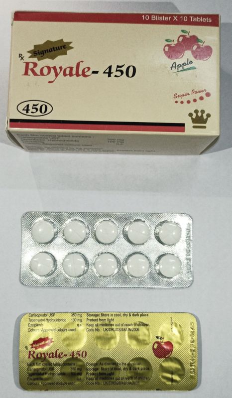 Carisoprodol Tablet 450, For Health Related Issue, Packaging Type : Boxes