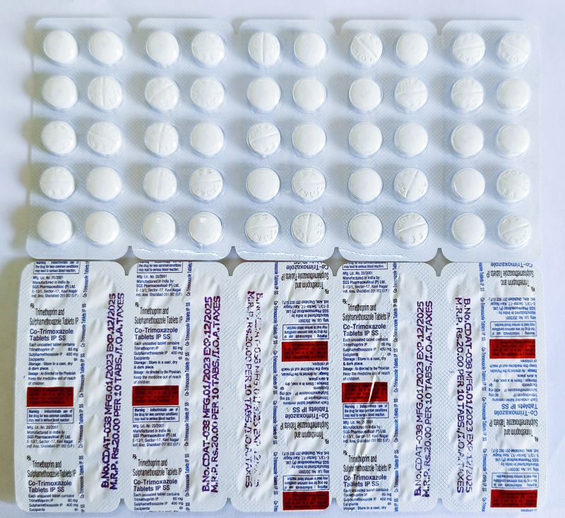 Co-trimoxazole Cotrimoxazole Tablets, For Personal, Hospital, Clinical, Grade Standard : Pharm Grade