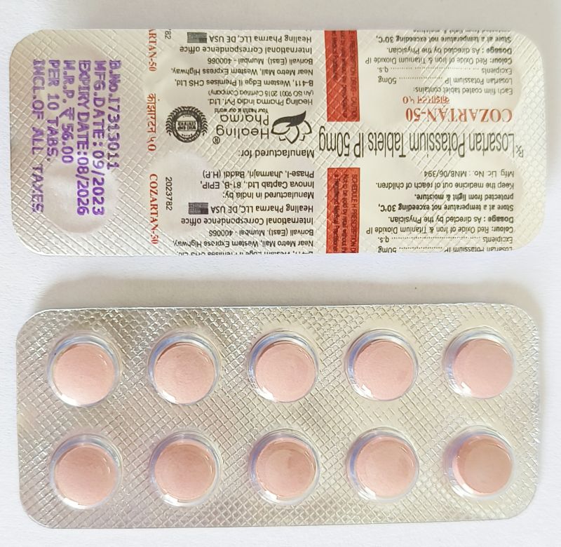 Losartan Potassium Tablets, Medicine Type : Allopathic