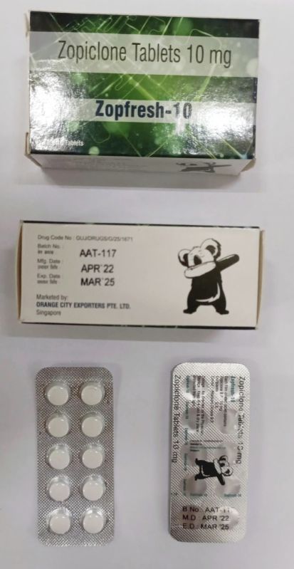 Zopiclone tablets 10, for HOSPITAL, HOME, CLINIC, Packaging Type : BOX