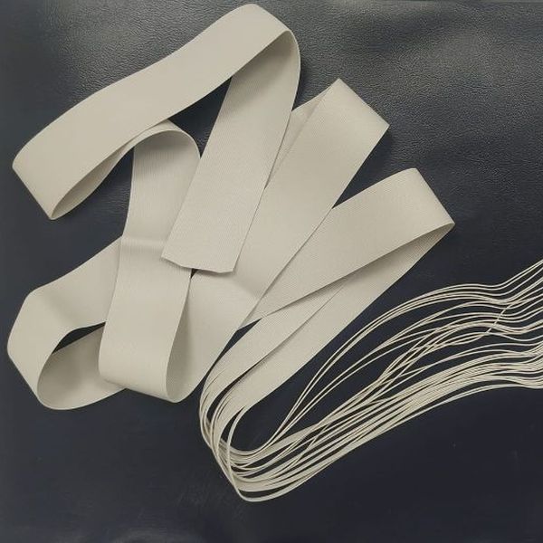 Heat Resistant Latex Rubber Thread, for Making Garments, Color : White Black