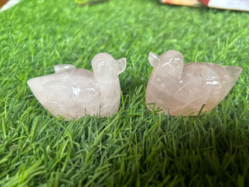 Rose Quartz Duck Set