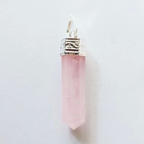 Rose Quartz Pencil Pendant