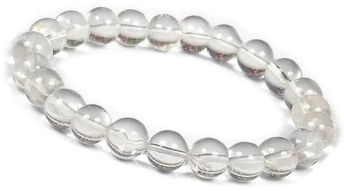 White Clear Quartz Crystal Stone Bracelet