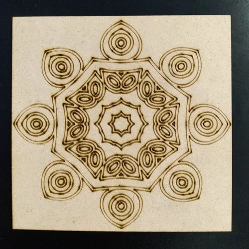 Square Printed MDF Coaster, Size : 5x5Inch(LxW)