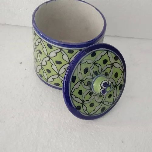 Blue Pottery Cotton Jar
