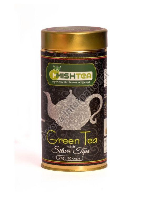 75gm Silver Tips Green Tea, Packaging Type : Tin Caddy, Stand-up Pouch, Mono Box, Gunny Bags