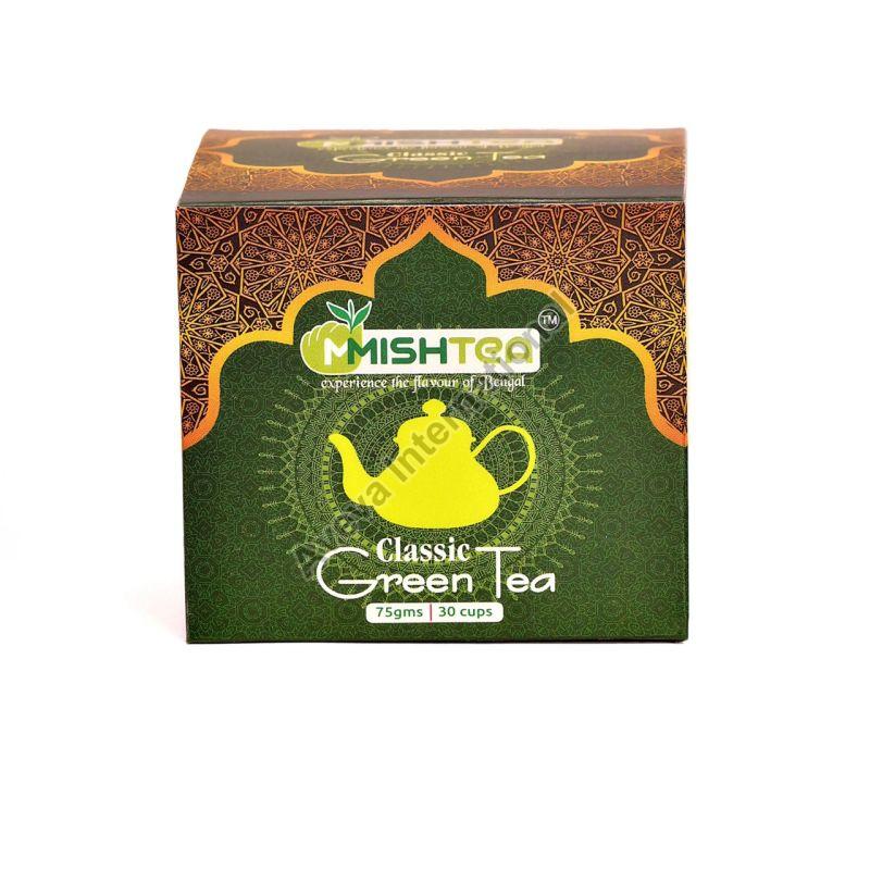 MMISHTEA Natural Classic Green Tea, Packaging Type : Tin Caddy, Stand-up Pouch, Mono Box, Gunny Bags