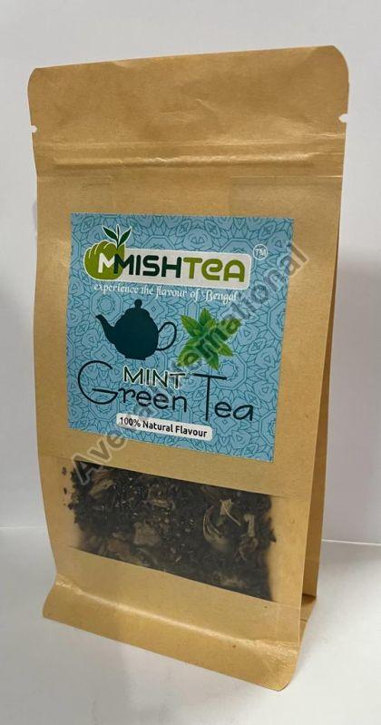 MMISHTEA Natural Mint Green Tea, Packaging Type : Tin Caddy, Stand-up Pouch, Mono Box, Gunny Bags