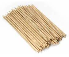 Creamy 150mm Wooden Barbeque Skewers, for Party, Event, Size : 6 Inch