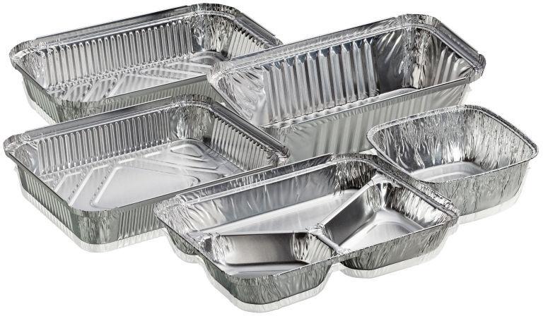 Silver Plain Aluminium Foil Container, for Packaging Food, Shape : Square, Rectangular, Cylindrical