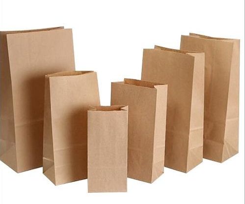 Brown Paper Bag Without Handle, for Shopping, Gift Packaging, Zipper Style : Non Zipper