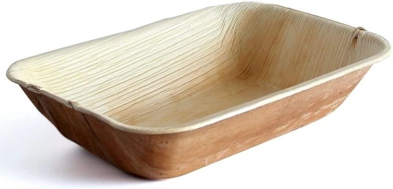 Deep Rectangle Areca Leaf Bowl