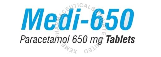 White. Medi-650 Tablets