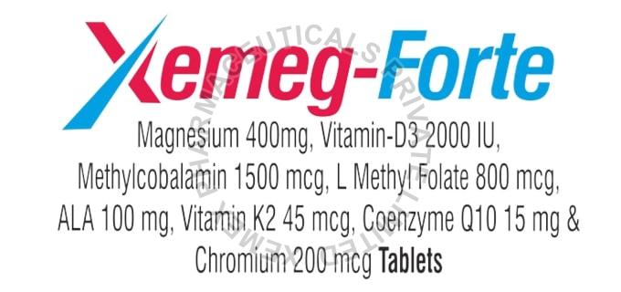 White. Xemeg-Forte Tablets