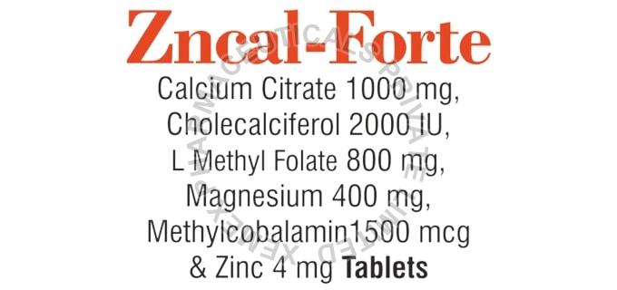 White. Zncal-Forte Tablets