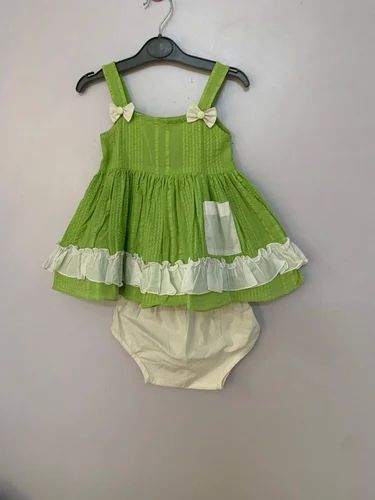 Light Green Kids Girls Frock Set, Feature : Attractive Pattern, Comfortable, Easy To Wash