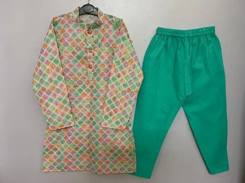 Multicolor Boys Kurta Pyjama Set, Feature : Comfortable, Easily Washable, Impeccable Finish